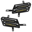 The Vessel Powersports Dual Wide LED headlights for the Honda Pioneer 500/520 come with 2 LED light bars and a textured black housing.