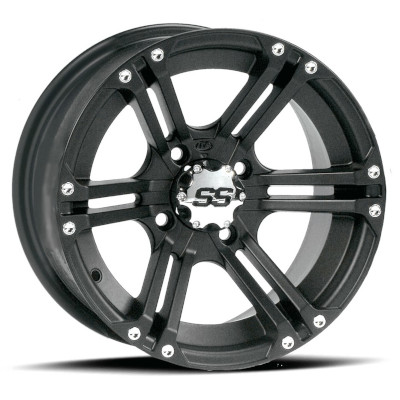 14x6, 4/137, 4+2 ITP SS212 Alloy Black Wheel Front