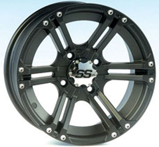 12x7, 4/156, 4+3 ITP SS212 Alloy Black Wheel F/R