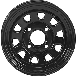 ITP Delta Steel Wheel 12x7,  4/137 Rear - Black