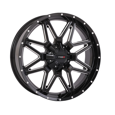 System 3 20x7 4/137-4/156 4+3 (+10mm) ST7 - Gloss Black-Machined