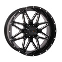 System 3 20x9 4/137-4/156 5+4 (0mm) ST7 - Gloss Black-Machined