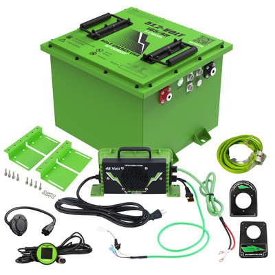 Bolt Energy 48V 105AH Heated Lithium Battery Conversion Kit Polaris Ranger EV