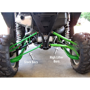 Lower Radius Bars for Arctic Cat 1000 Wildcat - Green