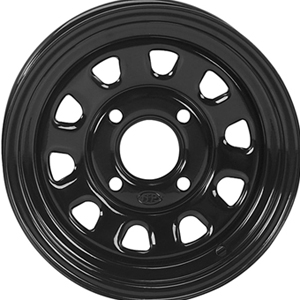 ITP Delta Steel Wheel 12x7, 4/110 Rear - Black