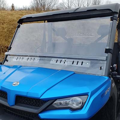 3 Star MR10 Hard-Coated Two-Piece Front Windshield w| Adjustable Vents - CFMoto UForce 1000