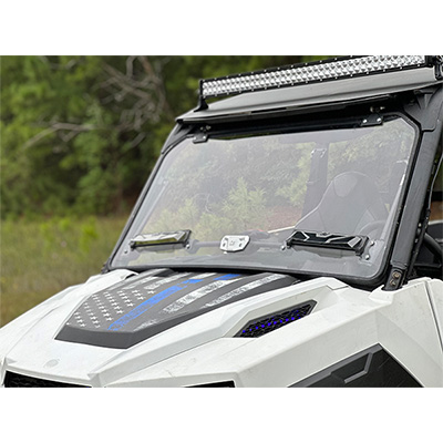 Seizmik Flip-Up Versa-Vent Windshield for Polaris General Scratch-Res-Poly