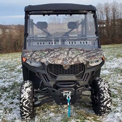 3 Star MR10 Hard-Coated Modular Two-Piece Front Windshield w| Adjustable Vents - CFMOTO UForce 600