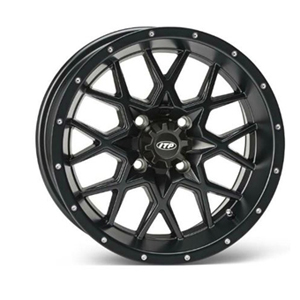 12 x 7, 4/4, 2+5, (Hurricane) Wheel, F/R, Matte Blk