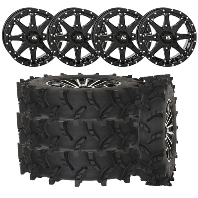 High Lifter Wheel and Tire Combo - Set of 4 HL10 Wheel with Outlaw Max Tire