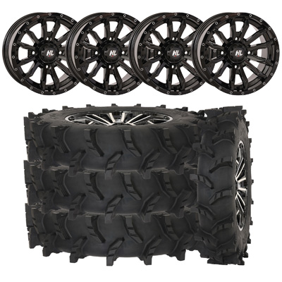High Lifter Wheel and Tire Combo - Set of 4 HL21 Wheel with Outlaw Max Tire