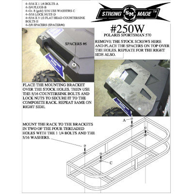 Strong Made 250W Front Basket Rack