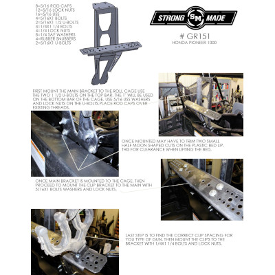 Pioneer 1000 Cage Mounted Gun Rack