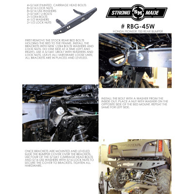 Pioneer 700 Rear Bumper