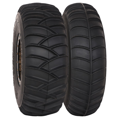The System 3 SS365 Sand & Snow tires pictured hear come in 2 different patterns for the front and rear tires. The front tires feature a center rib to help with steering and the rear tires have a flatter profile with 22mm deep tread.