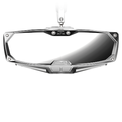 Seizmik Halo-RA LED Rearview Mirror with Cast Aluminum Bezel  2 inch and 1.875 inch Round Tube ROPS