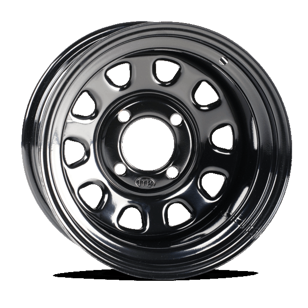 ITP Delta Steel Front Wheel 14x7 4/110 5+2 Black For ATVs & UTVs