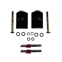 This kit includes a rear shock relocation bracket that relocates the upper mounting point of both rear shocks. These brackets are made from high quality steel and powder coated black for increased durability.