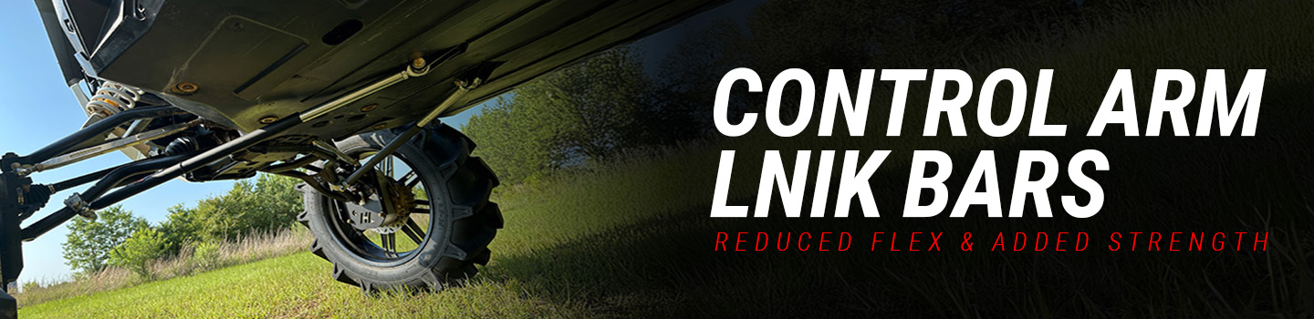 control arm link bars, also known as ladder bars, help to reduce suspension flex