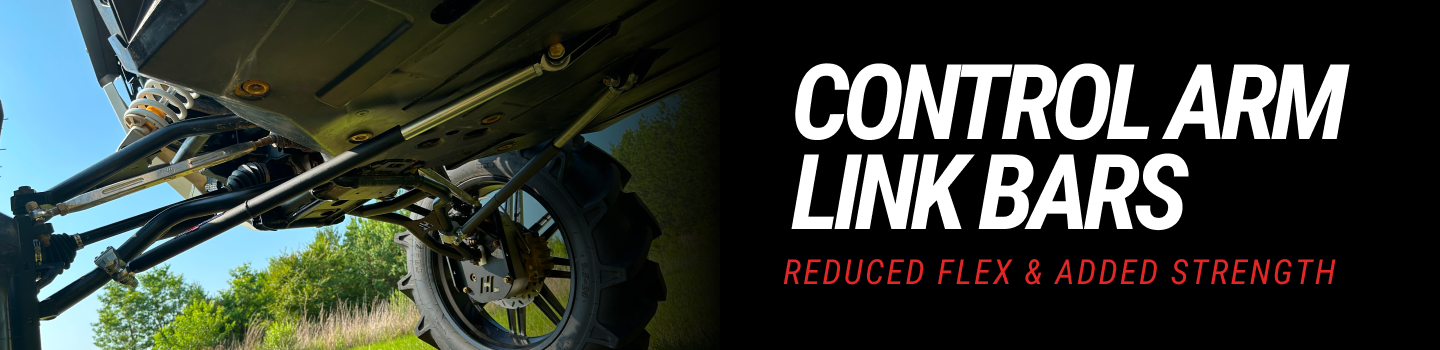 control arm link bars, also known as ladder bars, help to reduce suspension flex