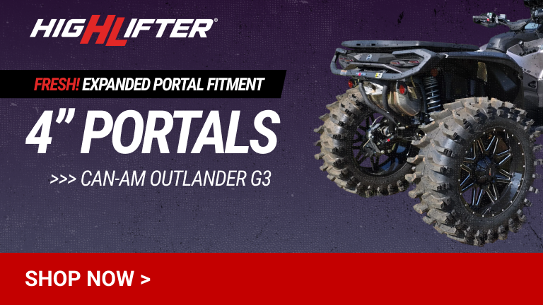New Product Alert! - Gen 3 Can-Am Outlander 4 inch portal gear lifts now available!