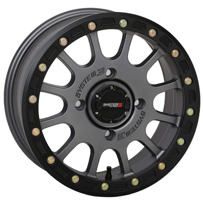 System 3 14x7 4/137 5+2 (+38mm) SB5 Beadlock - Gun Metal Grey