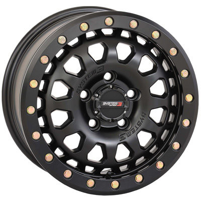System 3 15x7 5/4.5 6+1 (+50mm) SB6 Beadlock - Matte Black