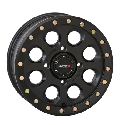 System 3 14x7 4/137 4+3 (+10mm) SB7 Beadlock - Matte Black