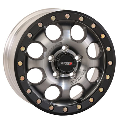 System 3 18x7 5/4.5 4+3 (+20mm) SB7 Beadlock - Titanium