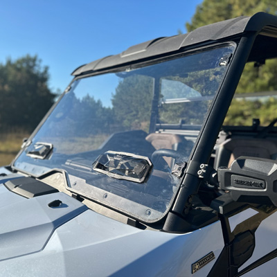 Seizmik Front Toolless Windshield (UV Resistant Polycarbonate) Kawasaki Ridge