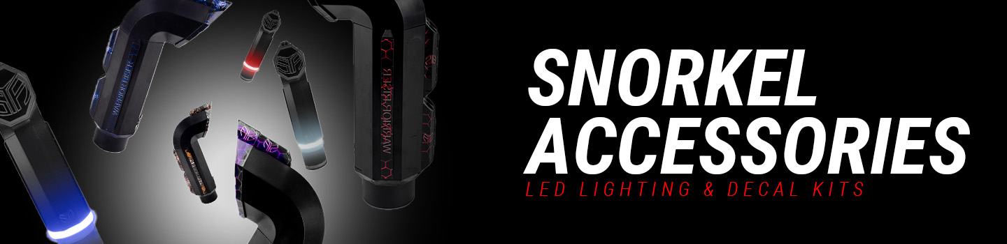 LED accent light kits and decal kits from Snorkel Your ATV can help you customize your snorkel setup