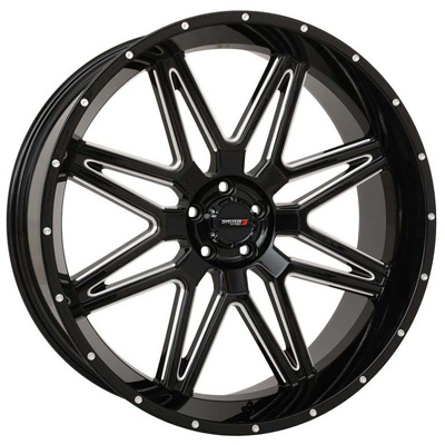 System 3 24x9 4/156 5+4 (0mm) ST7 - Gloss Black Milled