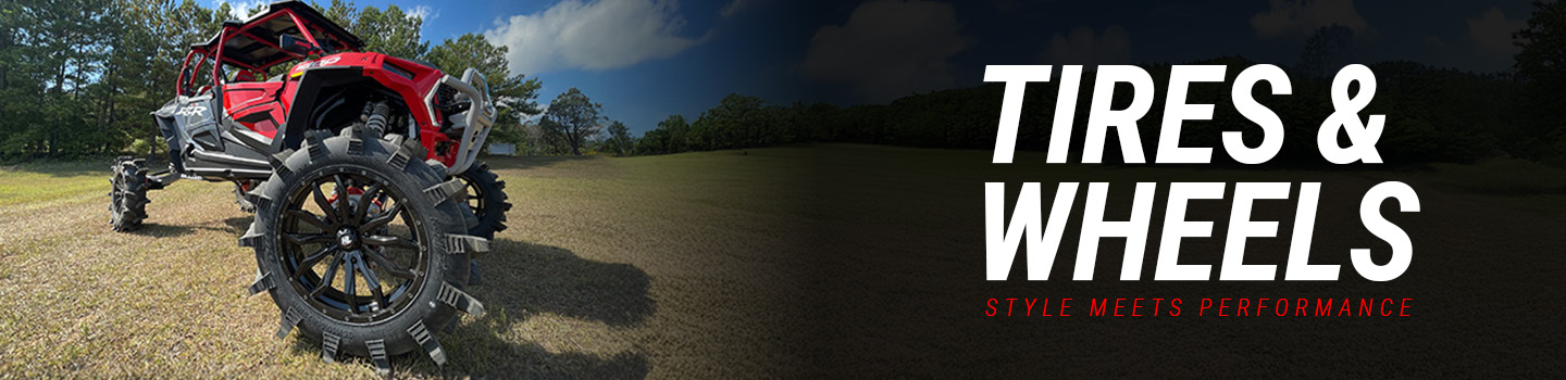 A fresh set of tires and wheels can help elevate the looks of your ATV or UTV as well as it's offroad performance